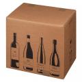 [17542] Flaschenversandkarton 15er für Wein oder Sekt 524x305x368 mm 2-wellig braun